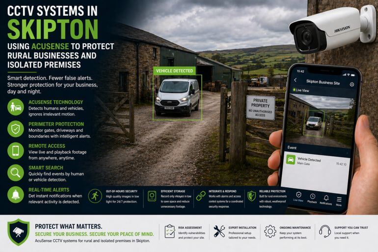 CCTV Systems in Skipton: Using AcuSense to Protect Rural Businesses and Isolated Premises