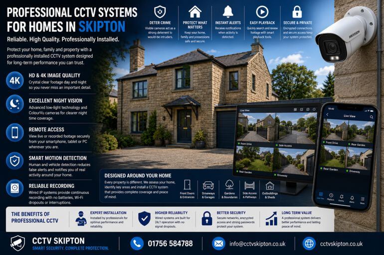Why Skipton Homeowners Are Investing in Professional Wired CCTV Systems