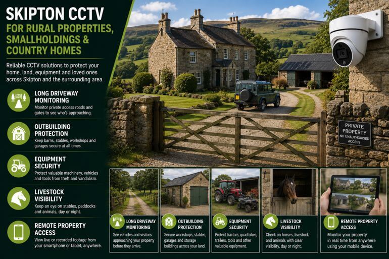 Skipton CCTV for Rural Properties, Smallholdings and Country Homes